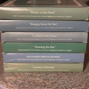 Lot of 6 Vintage Avon Christmas Plates Enoch Wedgwood Ltd. England 1975 to 1980